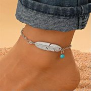 BLOPQ Fashion Simple Heart Evil Eye Feet Jewellry Foot Wear Anklet For Women-#6