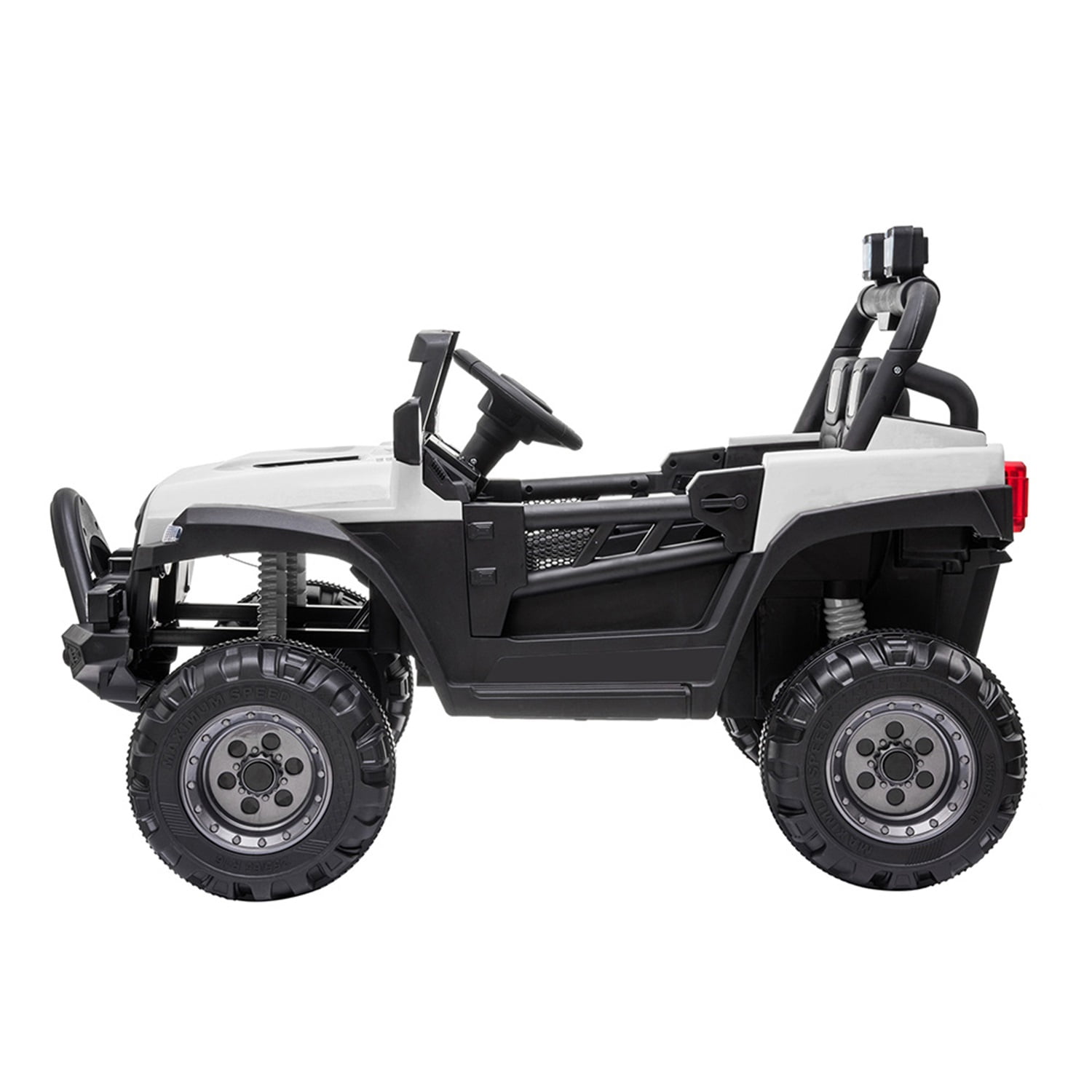 CIPACHO 12V Electric Ride On Cars, Realistic 4 Wheeled Off-Road UTV, Two Seater Ride On Truck Toy for Toddlers Age 3-5, White CIPACHO 12V Electric Ride On Cars, Realistic 4 Wheeled Off-Road UTV, Two Seater Ride On Truck Toy for Toddlers Age 3-5, White