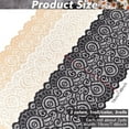 thumbnail image 2 of 6 Yards 3 Colors Stretch Sewing Lace Trim Fabric 7.48Inch Wide Elastic Stretchy Lace Fabric Stretchy lace Ribbon for Sewing Craft Gift Wrapping Bridal Wedding Decorations Multi-color, 2 of 6