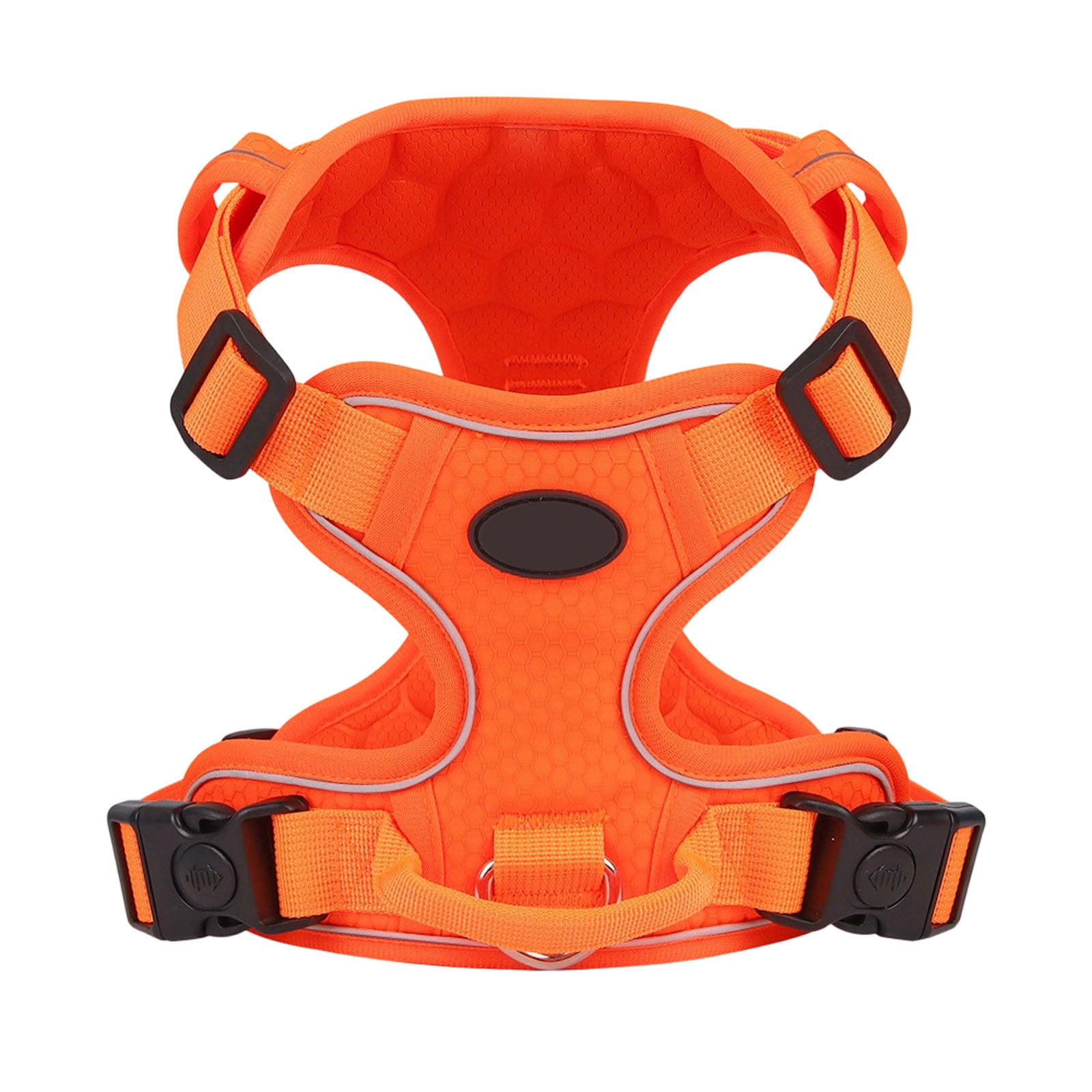 Pet Walking Harness Reflective Vest Harness for Dogs and Cats Breakaway Design for Safe Walking without Leash Pet Body Gear Orange - XL