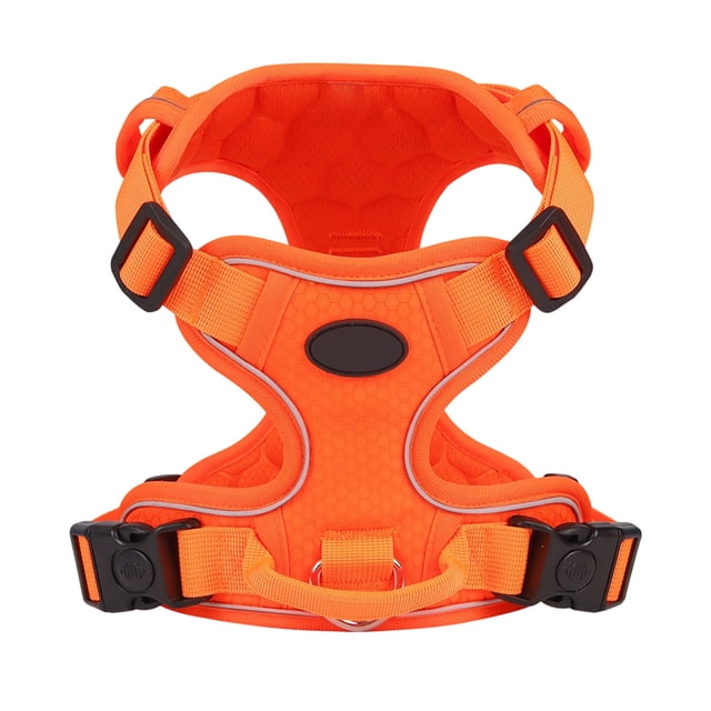 Reflective Dog Harness Leash Vest Breakaway Design Breathable Mesh Adjustable Fit Lightweight Comfortable for Outdoor Walking Running