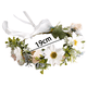 thumbnail image 2 of Diadema de flores boho, corona de pelo, corona Floral, corona, diadema de Halo, cinta, boda, fiesta de vacaciones Ormromra CPB-DE-LYY771-10, 2 of 5
