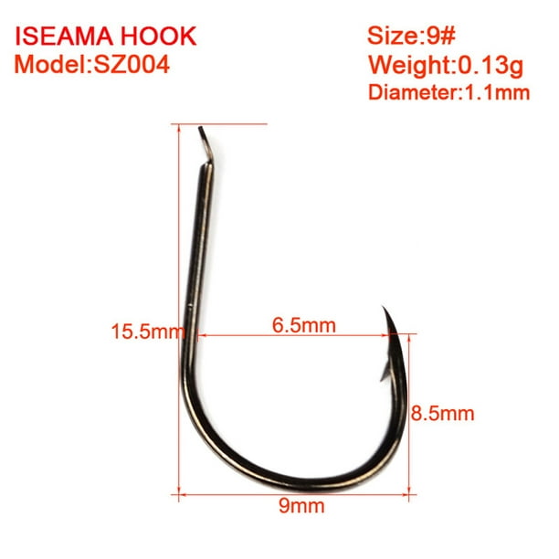 Ouyawei 200pcs/Lot Fishing Hooks Crank Hook Bass Fish Hook For Soft Worm Bait Crankbait Carp Fishing Tackle 12 #(200 Pcs / Pack) 12 #(200 Pcs / Pack