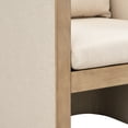 thumbnail image 5 of Christopher Knight Home Modern Dining Set for 6, Double Pedestal Table with Upholstered Armchairs, Natural Ash+Beige, 5 of 13
