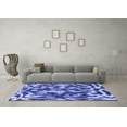 thumbnail image 3 of Ahgly Company Indoor Square Abstract Blue Modern Area Rugs, 5' Square, 3 of 4