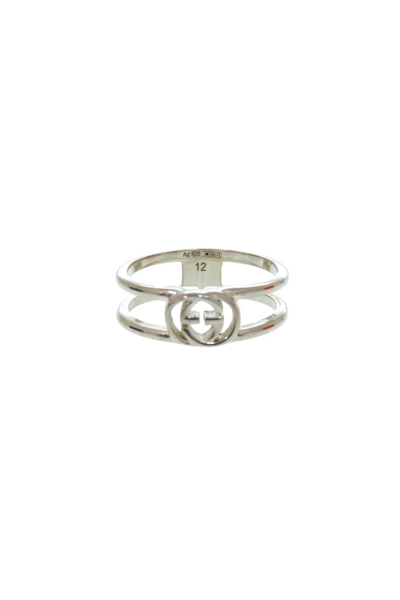 Pre-Owned Gucci GG Interlocking G sterling silver 925 ring, size 1, 797029...