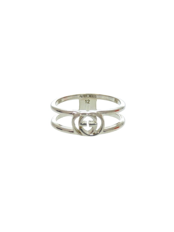 Pre-Owned Gucci GG Interlocking G sterling silver 925 ring, size 1, 797029...