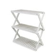thumbnail image 1 of Cheungs 5421 3 Tier Folding Wood Slat Shelf - White Wash, 1 of 1