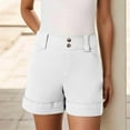 thumbnail image 2 of Ltctricy Shorts for Women Dressy Casual High Waisted Twill Work Shorts Summer Trendy Shorts with Pockets, 2 of 6