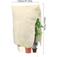 thumbnail image 6 of Plant Covers, Strong Plant Thickened Drawstring Bag, Freeze Protection Covers, Large Winter Shelter to Block Cold Air and Frost, Beige Large Pot Plant Bag, 31.5*23.6in, 6 of 8