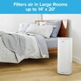 thumbnail image 3 of Filtrete by 3M Room Air Purifier, Large Room Tower, 290 Sq ft Coverage, White, True HEPA Filter Included, 3 of 8