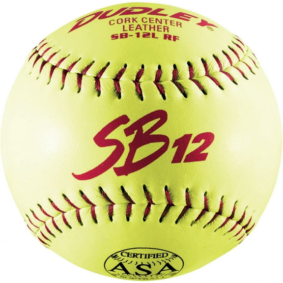 (12 pack) Dudley SB12LRF ASA Yellow 12" Softballs