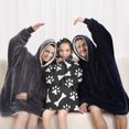 thumbnail image 5 of Paw Prints and Bones Blanket Hoodies for Kids 6-13YR Oversize Wearable Blanket Hoodies for Boys Girls Teens, 5 of 7