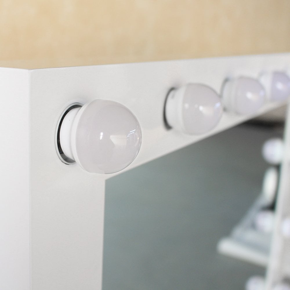 Chende White Hollywood Lighted Makeup Vanity Mirror Light Chende White Hollywood Lighted Makeup Vanity Mirror Light Dressing Table Set Mirrors With Dimmer Tabletop Or Wall Mounted