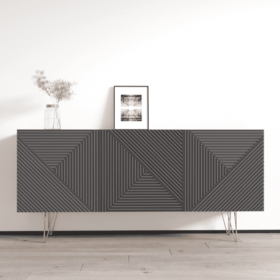 Giza 3D 63" Sideboard - Gray