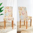 thumbnail image 3 of Yayeee 4 Pack Dining Chair Covers Stretch Parson Chairs Slipcovers Seat Protector, Watercolor Seashell, 3 of 6