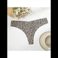 thumbnail image 4 of Ropa Interior de Seda Helada para Mujer, Entrepierna de Algodón, Tiro Bajo, Agradable para la Piel, Color Liso, Talla Grande. Leopardo XL, 4 of 6