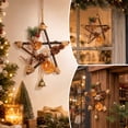 thumbnail image 4 of MMJ Christmas Decor Rattan Wreath with Dried Orange Pinecones Berries, Five-Pointed Star Hanging for Door Wall Christmas Decor 9.84x9.84in, 4 of 7