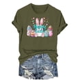 thumbnail image 5 of successthop Egg Shirts for Adults Womens Happy Easter Short Sleeve Holiday T Shirt Crewneck Shirt Summer Vacation Top XL, 5 of 6