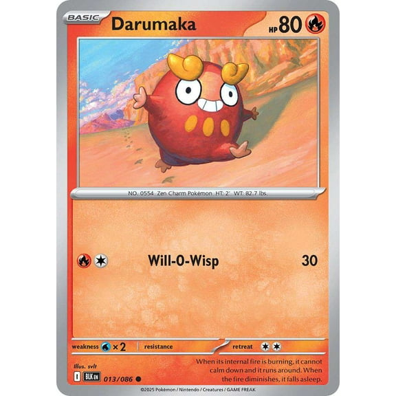 Pokemon Black Bolt Common Darumaka #13