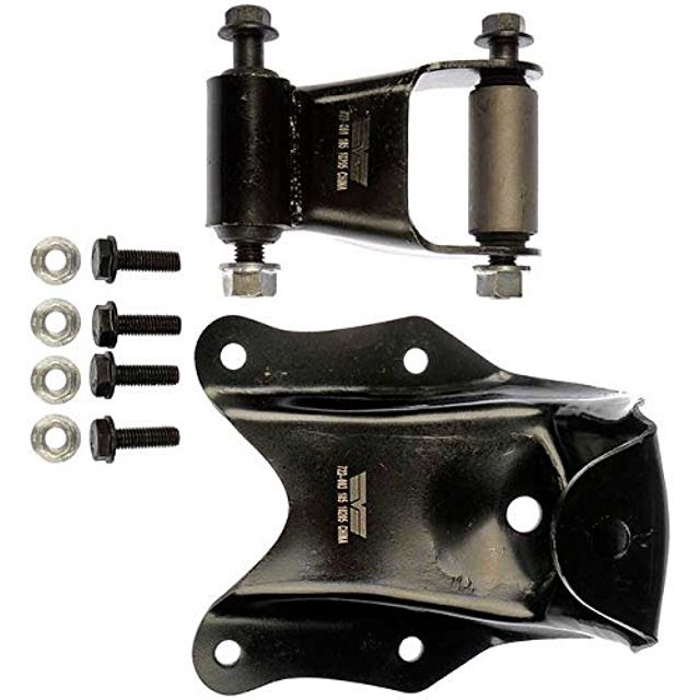 APDTY 833211 Rear Position Leaf Spring Shackle and Bracket Kit Replaces E0TZ5772B, E6TZ 5776-B