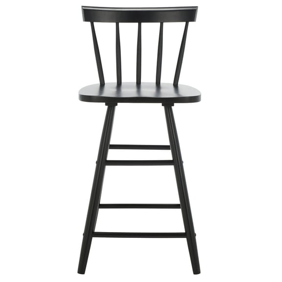 SAFAVIEH Tally Modern Style Wood Counter Stool, Black (17.3 in. W x 17.1 in. D x 36.2 in. H)