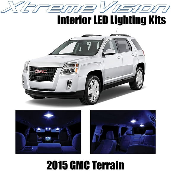 XtremeVision Interior LED for GMC Terrain 2015 10 pcs Blue Interior LED Kit Installation Tool