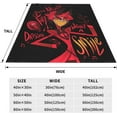 thumbnail image 3 of Hazbin Hotel Alastor Blanket Soft Plush Flannel Fleece Throw Blankets Bedspreads for Couch Bed Sofa 40x50, 3 of 6