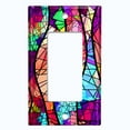 thumbnail image 5 of Metal Light Switch Plate Outlet Cover (Stained Glass Window Tile Pattern GLA003), 5 of 15