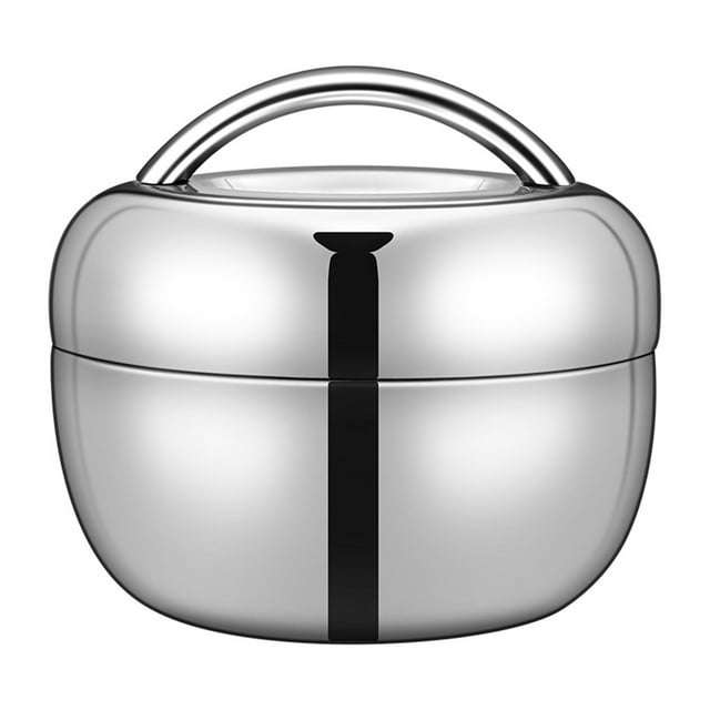 Shisuyan Portable Stainless Steel Lunchbox for Adults Heat Insulation Eco-friendly 1Set 5.9x5.9x5.1in
