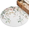 thumbnail image 2 of Round Area Rugs 3.3Ft, Eucalyptus Leaves Floral Non-Slip Washable Circle Rugs Carpet, Vintage Farmhouse Botanical Indoor Outdoor Rug Floor Mats Throw Runner for Bedroom Living Room Bathroom, 2 of 8
