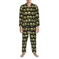 thumbnail image 3 of Naloa Cactus Farmland Men’s Pajamas Set - Long Sleeve Button Down Sleep Shirt and Pajama Bottoms Sleepwear Set-Large, 3 of 7