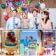 thumbnail image 4 of KAKOWELY 1 juego de pancarta de cumpleaños con brillantina: decoración colgante para fiesta de cumpleaños, pancarta de feliz cumpleaños número 30 para decoración de fondo., 4 of 4
