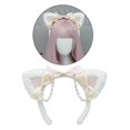 thumbnail image 3 of Lovely Hair Band Accesorios de vestir Headwraps Mujeres Animal Es Hair Hoop pa cumpleaños Performance Pty Decoration Festival de Pascua , Blanco Colco sombreros de cosplay, 3 of 7