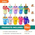 thumbnail image 5 of 10pcs 14oz Vacuum Insulated Tumblers with Leakproof Lid & Straw - Double-Wall Insulated Cups, Pastel & Bright Colors (Pink, Blue, Green, Yellow, Purple, Orange, Red,) - Ideal for Home, Office, 5 of 12