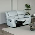 thumbnail image 6 of Larus Manual Loveseat-Powder Blue Leather Match-Pillow Top Arms-60 Inch, 6 of 6