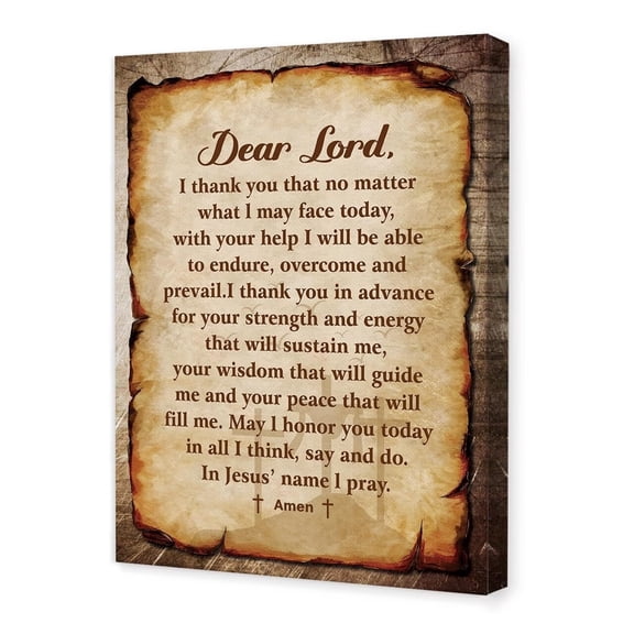 Poster Inspirational Christian Canvas Wall Art poster Dear Lord I Thank You Prayer Scripture Print,Religious Wall Decor for Home Office Church  poster