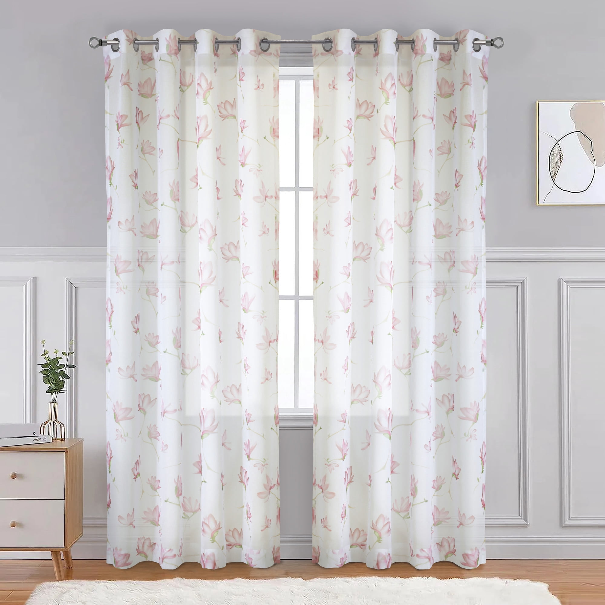 Loft Living Monrovia Light Filtering Grommet Indoor Curtain 52 x 108 in