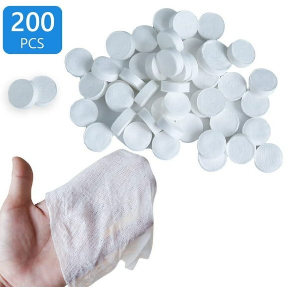 200 Pcs Compressed Towels Mini Compressed Coin Tissue Disposable Face Towel for Travel Sports Beauty Salon Home Hand Wipes