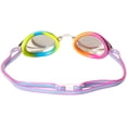 thumbnail image 2 of Speedo Jr. Vanquisher 2.0 Swim Swimming Anti-Fog Mirrored Goggle Rainbow Brights, 2 of 2