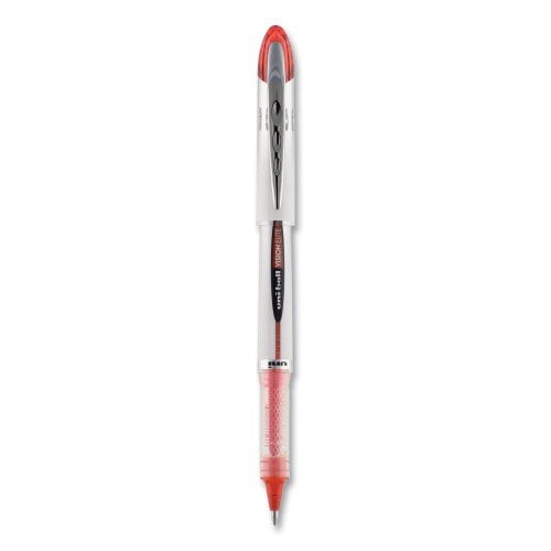 New uni-ball VISION ELITE Stick Roller Ball Pen, Bold 0.8mm, Red Ink, White/Red Barrel,Each