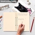 thumbnail image 5 of WOBOGO Black Cat with Pink Roses Notebook College Horizontal Grid Paper Ink Spill Resistant Water Resistant Cover 8.3x5.7x0.4in, 5 of 8