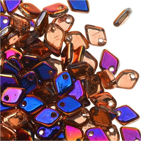 - Czech Glass, Dragon Scale Beads 1.5x5mm, 9.5 Gram Tube, Crystal Sliperit