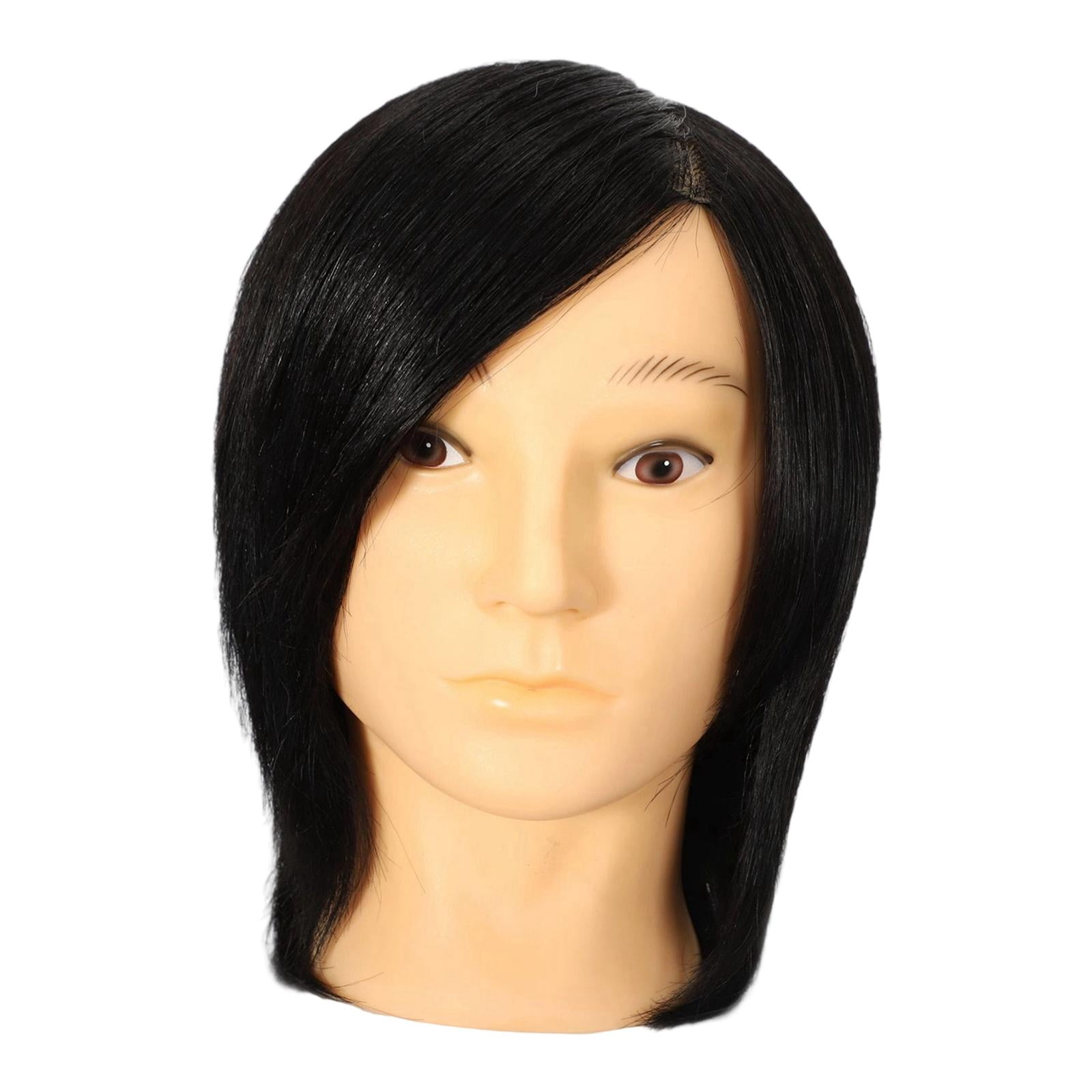 EHJRE Male Mannequin Head Cosmetology Mannequin Doll Hairstyling Gift Hairdresser Training Doll Training Head for Braiding Curling