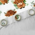 thumbnail image 4 of Manfei Cute Highland Cattle Black Out Curtains,Green Leaves Curtains Pack of 2 (42x63 Each),Rustic Farmhouse Cabin Bedroom Curtains For Girls,Breathable Home Decor, 4 of 6