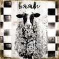 thumbnail image 2 of Sophie 6 26x26 Black Ornate Wood Framed with Double Matting Museum Art Print Titled - Farm Family Sheep, 2 of 4