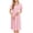 Light Pink, variant on Ekouaer Cotton Nightgowns for Women Short Sleeve House Dress Pleated Night Gown Button Sleep Shirt Ladies Nightdress