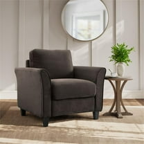 LifeStyle Solutions New Haven Chair in Coffee Microfiber Upholstery