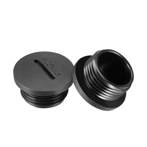 10pcs M20x1.5mm Nylon Male Threaded Cable Gland Screw End Cap Cover Black