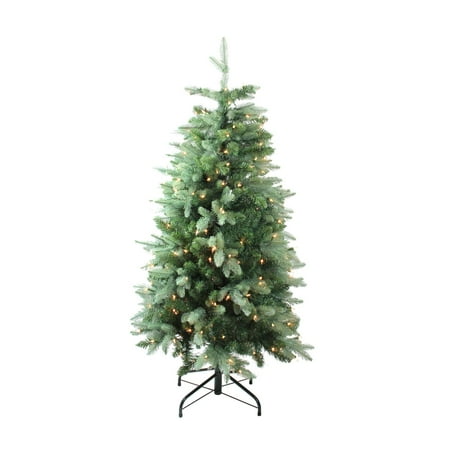 - 4.7' Pre-Lit Slim Fresh Cut Carolina Frasier Fir Artificial Christmas Tree - Clear Lights